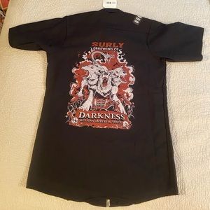 NWT SURLY brewery Dickie’s work shirt Men’s Small DARKNESS day edition!